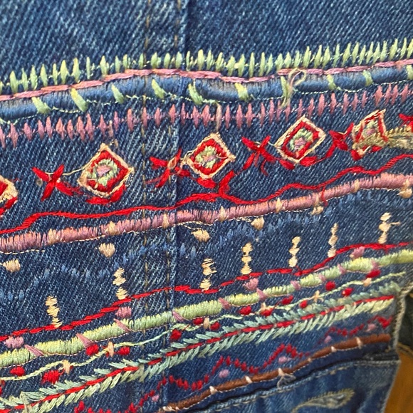 Agapo Dark Blue Denim Jacket with Gold Button - Picture 4 of 5